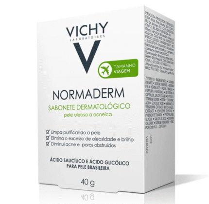 Sabonete Facial em Barra Vichy Normaderm Pele Oleosa a Acneica 40g